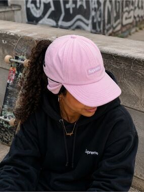 Supreme Kids Light Pink Fleece Earflap Hat